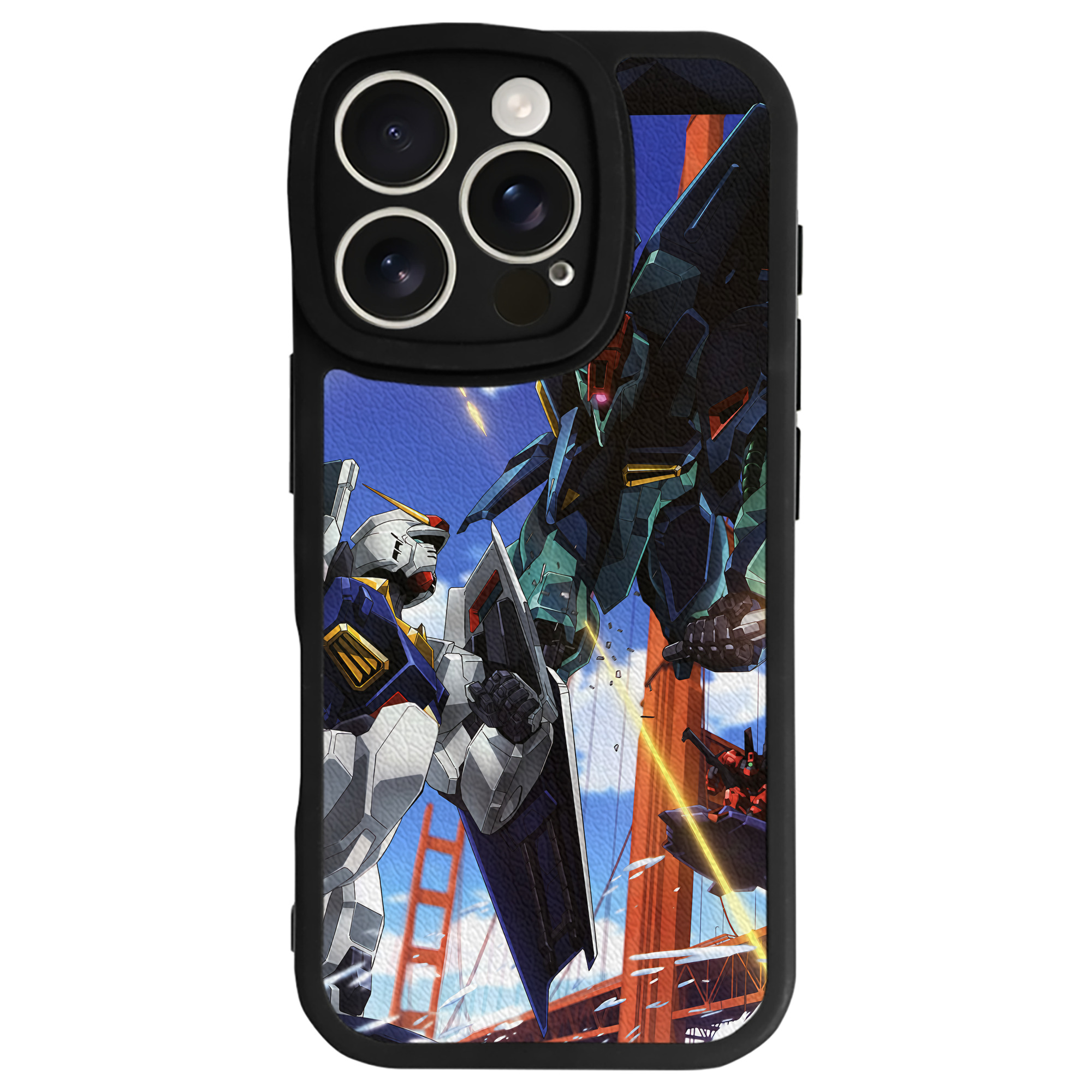 （画像用） 機動戦士ガンダム Mobile Suit Gundam 【iPhone 16シリーズ対応】シリコンスマホケース（レザー調） 材質：シリコン